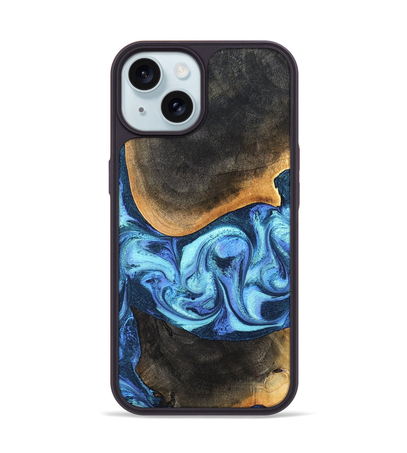 iPhone 15 Wood Phone Case - Jayla (Blue, 824208)