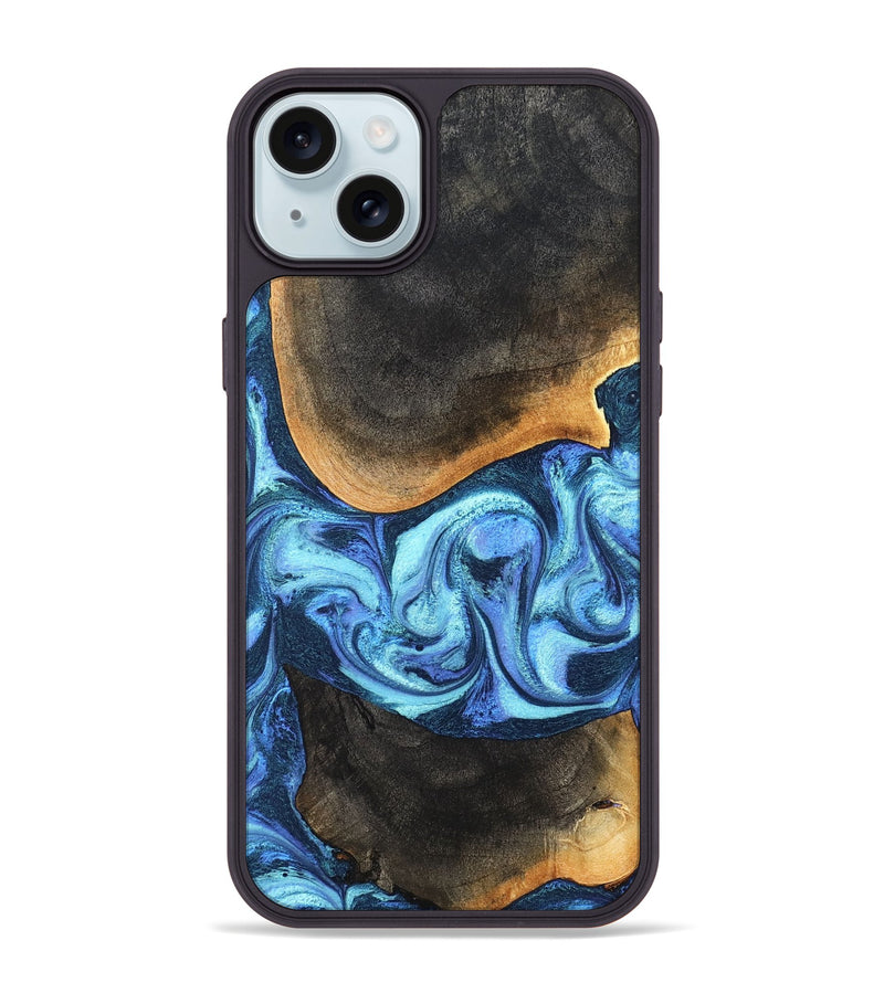 iPhone 15 Plus Wood Phone Case - Jayla (Blue, 824208)