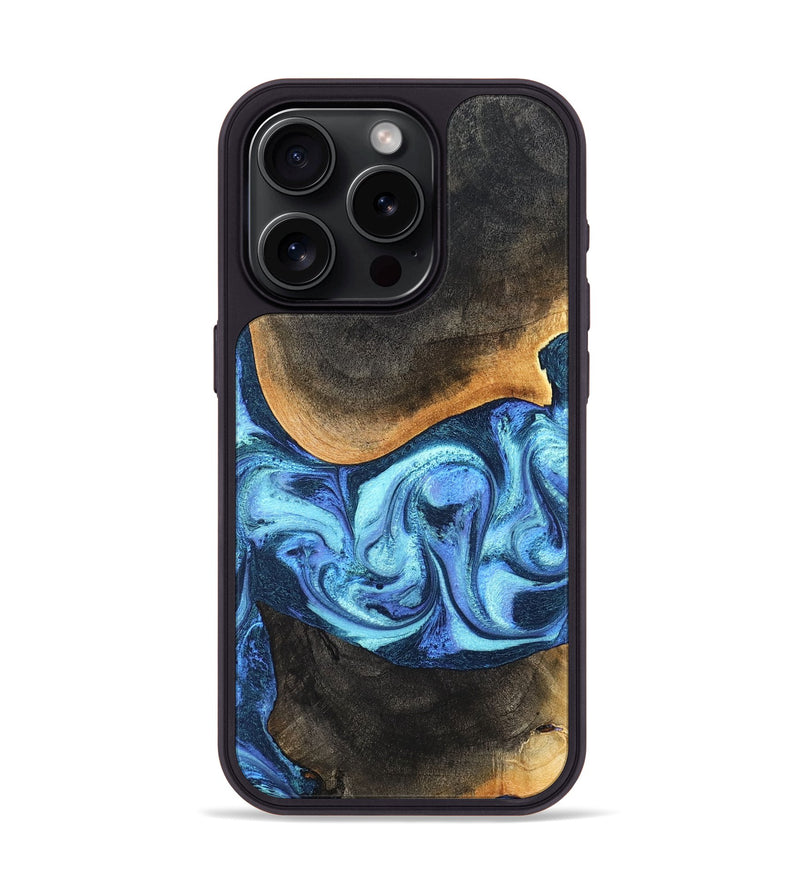 iPhone 15 Pro Wood Phone Case - Jayla (Blue, 824208)
