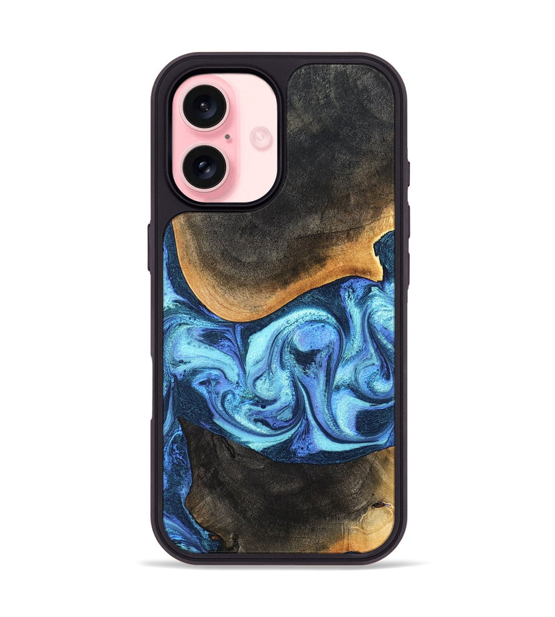 iPhone 16 Wood Phone Case - Jayla (Blue, 824208)