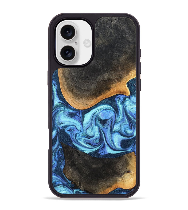 iPhone 16 Plus Wood Phone Case - Jayla (Blue, 824208)