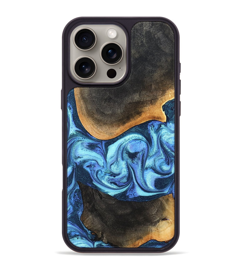 iPhone 16 Pro Max Wood Phone Case - Jayla (Blue, 824208)