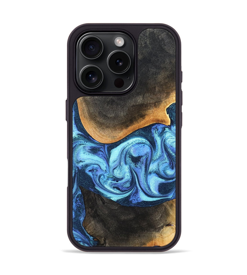 iPhone 16 Pro Wood Phone Case - Jayla (Blue, 824208)