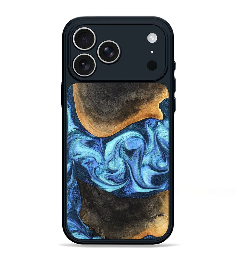 iPhone 17 Pro Max Wood Phone Case - Jayla (Blue, 824208)