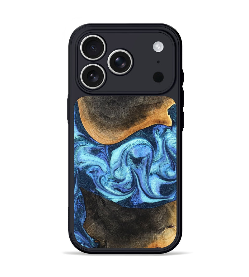 iPhone 17 Pro Wood Phone Case - Jayla (Blue, 824208)