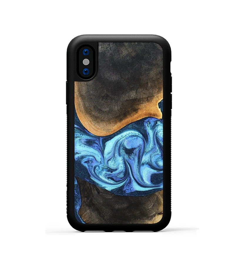 iPhone Xs Wood Phone Case - Jayla (Blue, 824208)