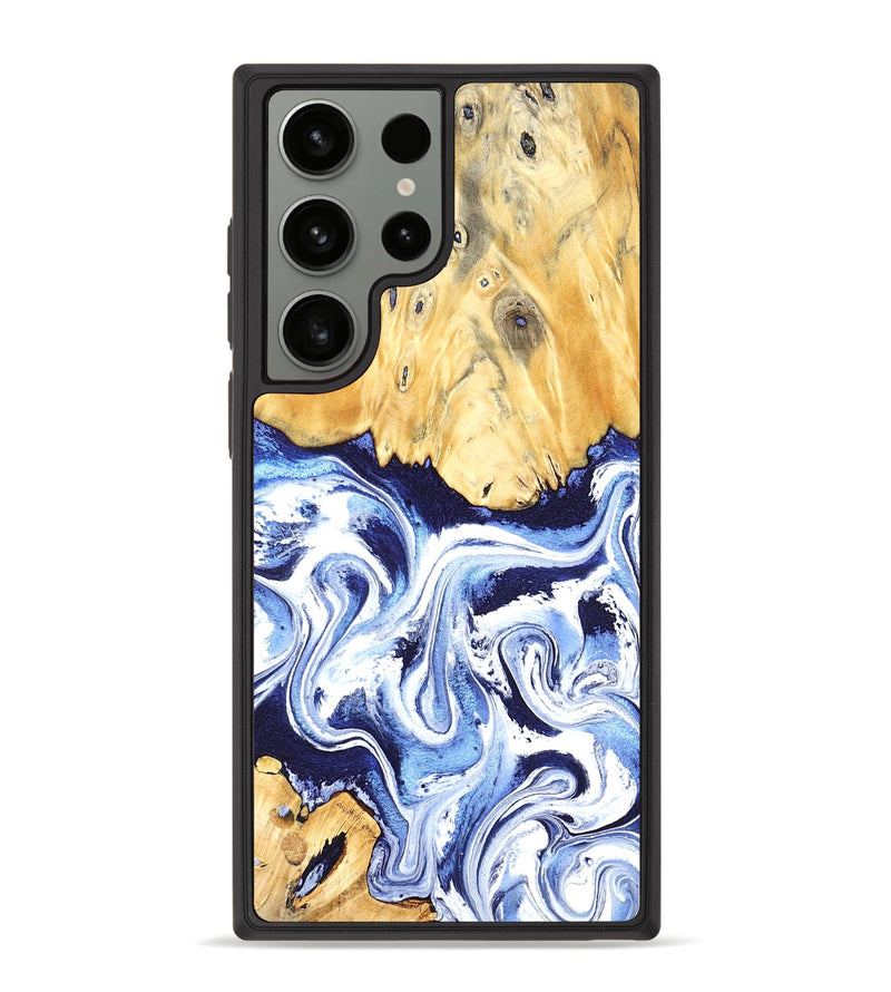 Galaxy S23 Ultra Wood Phone Case - Hollie (Blue, 824209)