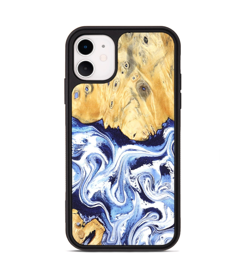 iPhone 11 Wood Phone Case - Hollie (Blue, 824209)