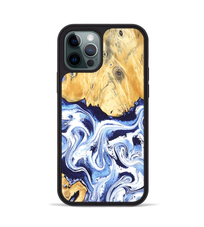 iPhone 12 Pro Wood Phone Case - Hollie (Blue, 824209)