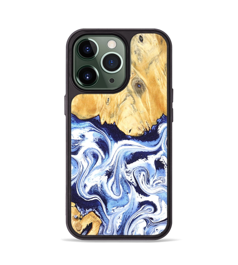 iPhone 13 Pro Wood Phone Case - Hollie (Blue, 824209)