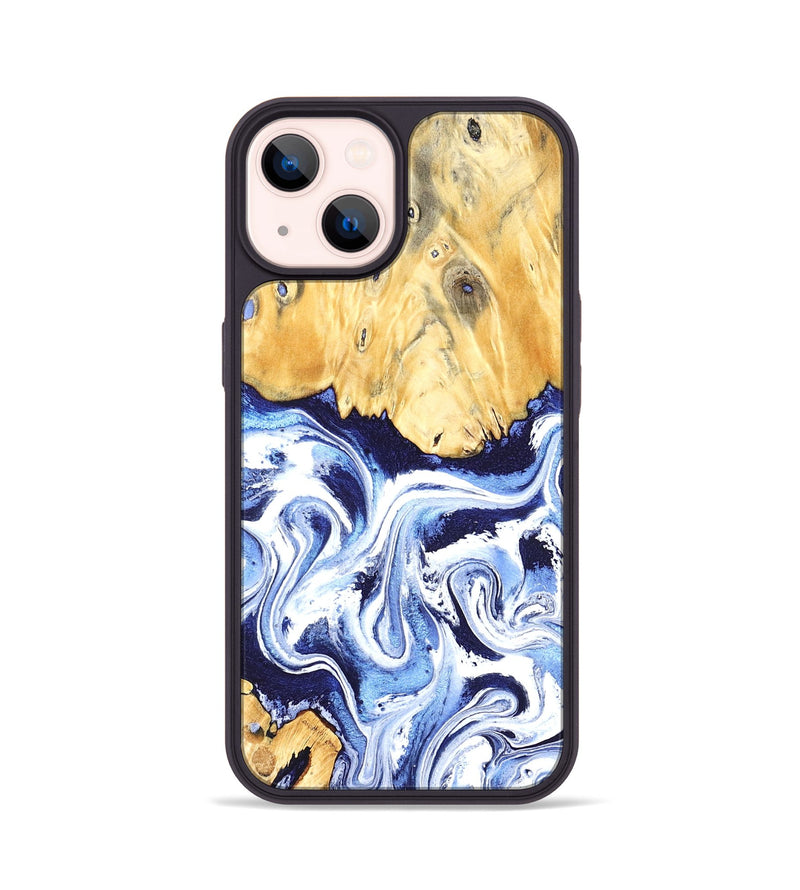 iPhone 14 Wood Phone Case - Hollie (Blue, 824209)