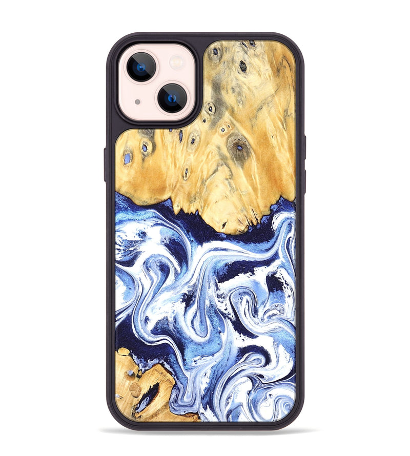 iPhone 14 Plus Wood Phone Case - Hollie (Blue, 824209)