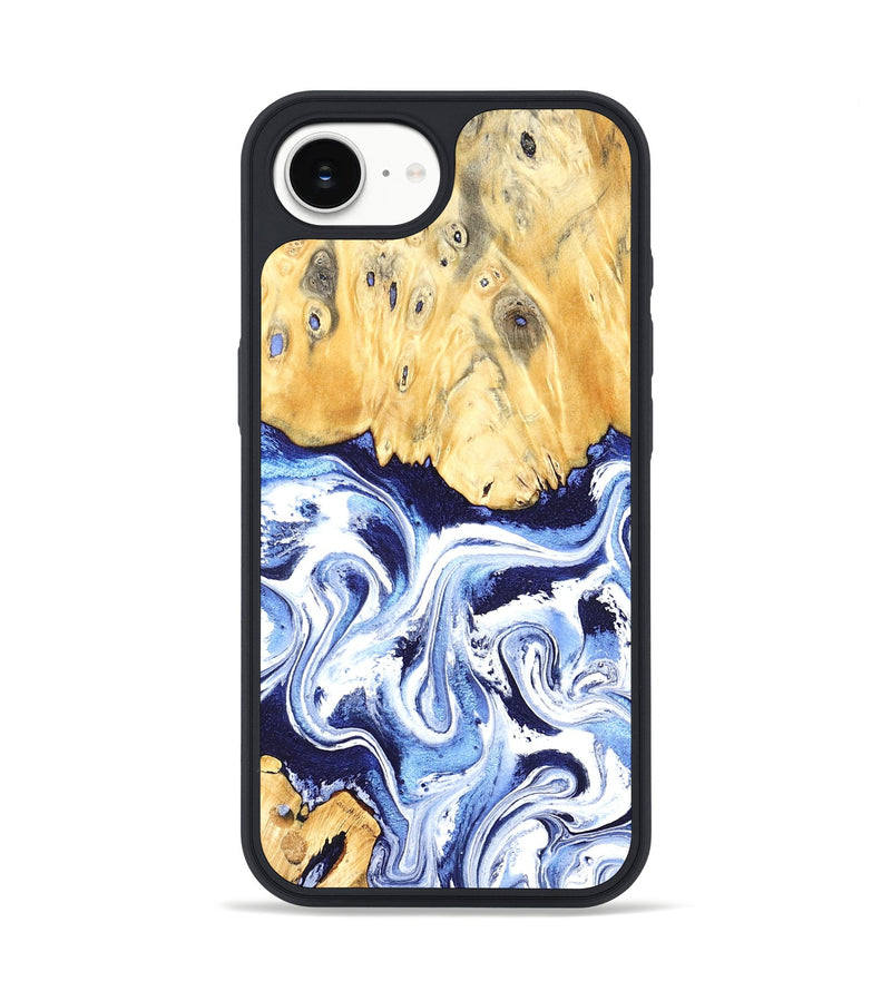 iPhone 16e Wood Phone Case - Hollie (Blue, 824209)