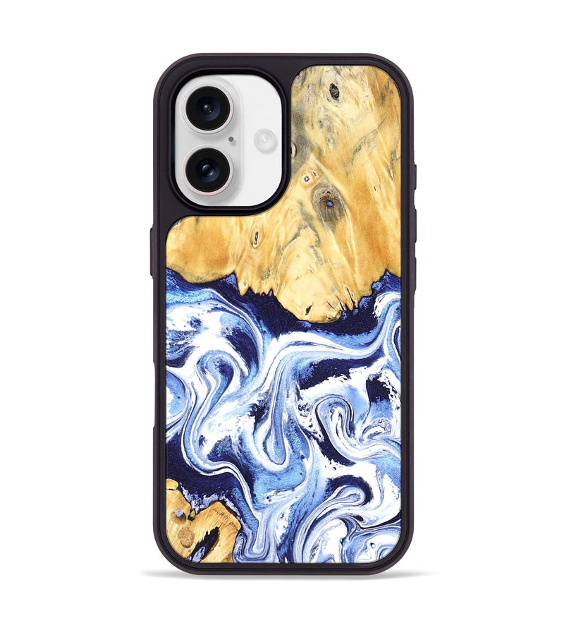 iPhone 17 Wood Phone Case - Hollie (Blue, 824209)
