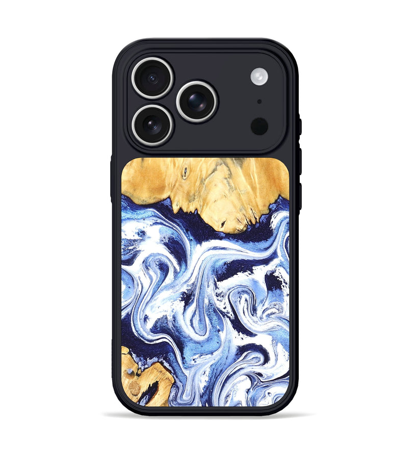 iPhone 17 Pro Wood Phone Case - Hollie (Blue, 824209)