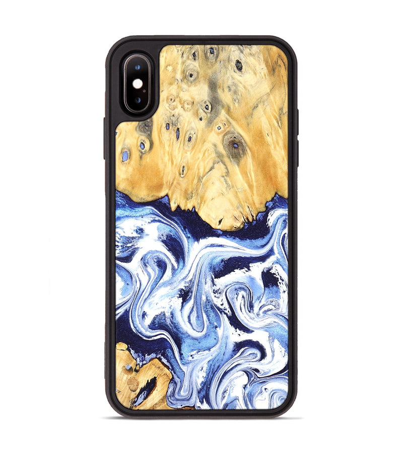iPhone Xs Max Wood Phone Case - Hollie (Blue, 824209)
