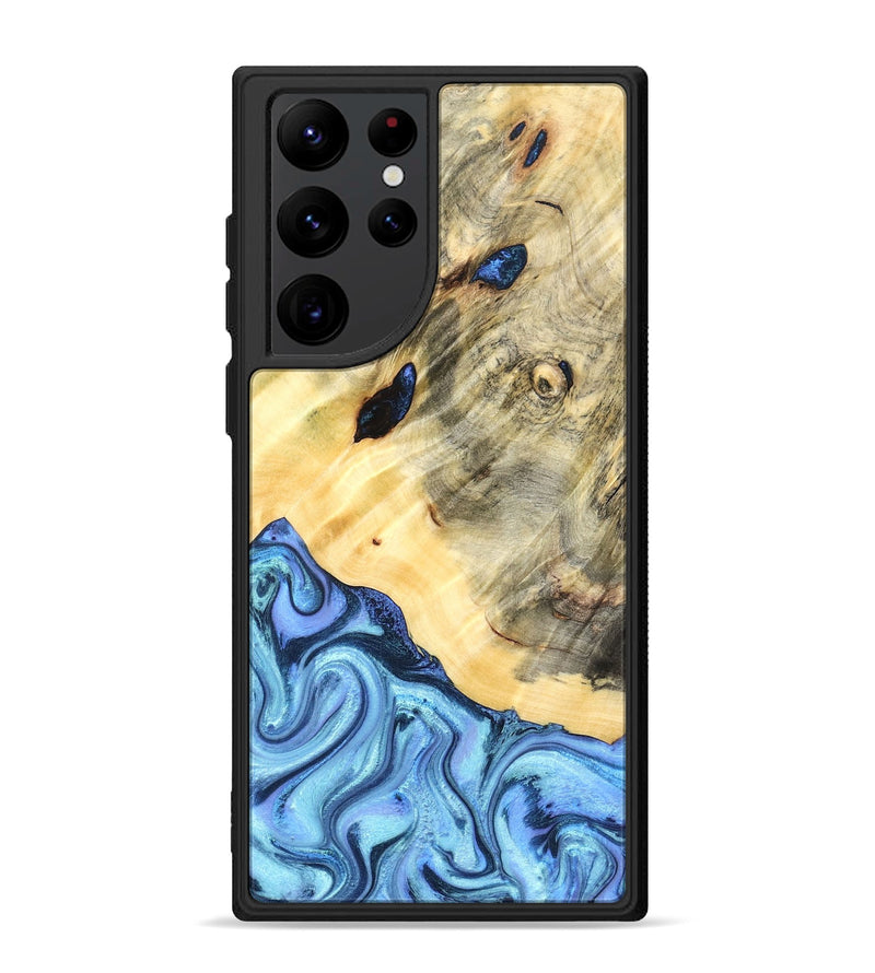 Galaxy S22 Ultra Wood Phone Case - Melvina (Blue, 824212)
