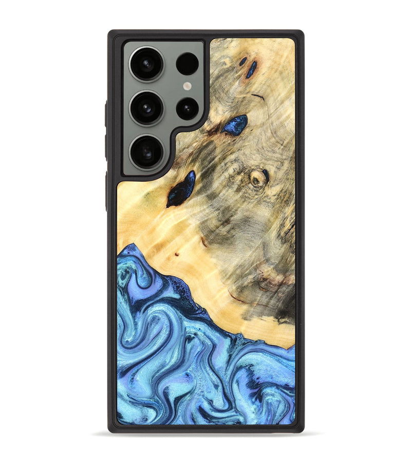 Galaxy S23 Ultra Wood Phone Case - Melvina (Blue, 824212)