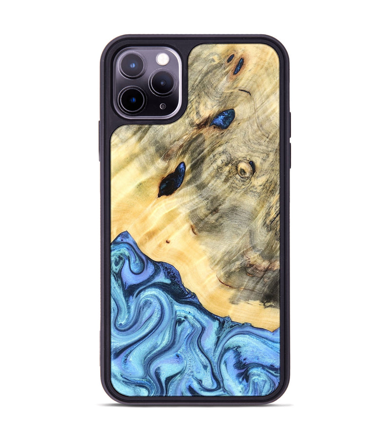 iPhone 11 Pro Max Wood Phone Case - Melvina (Blue, 824212)