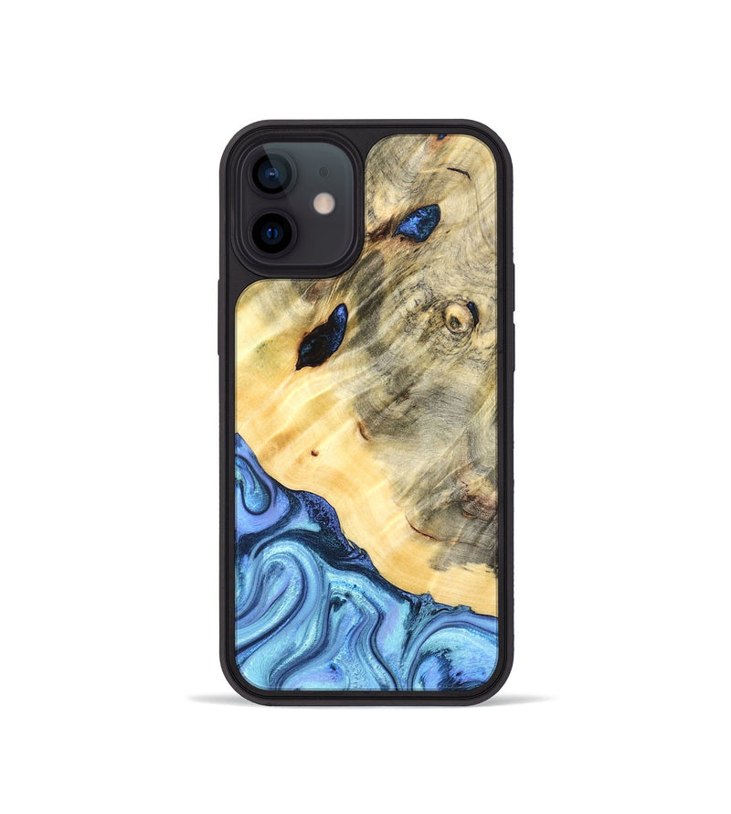 iPhone 12 mini Wood Phone Case - Melvina (Blue, 824212)