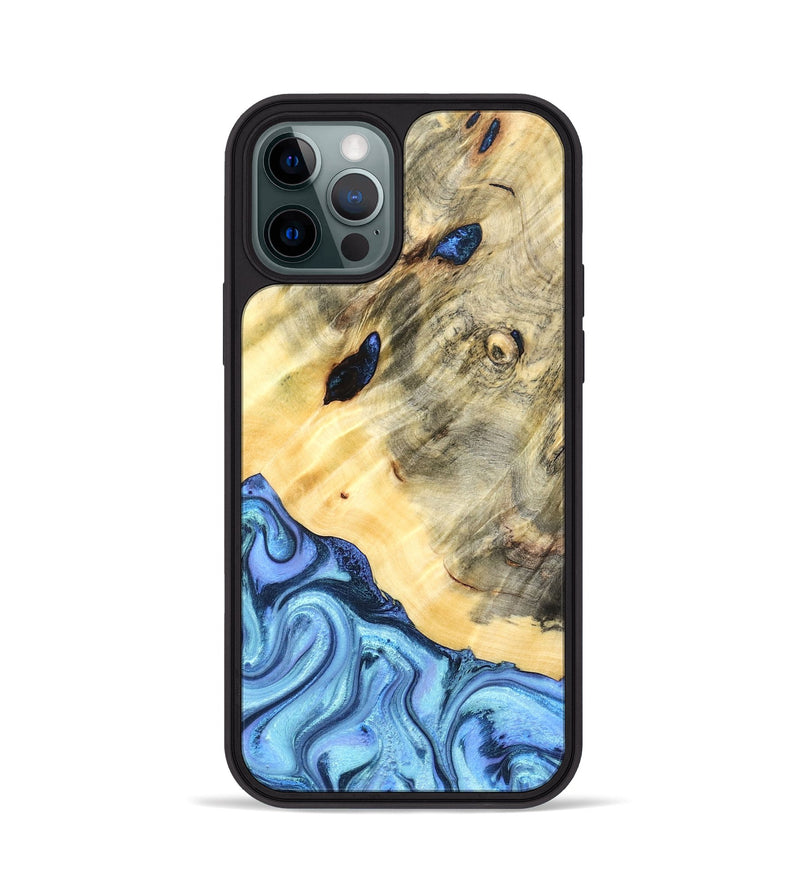 iPhone 12 Pro Wood Phone Case - Melvina (Blue, 824212)