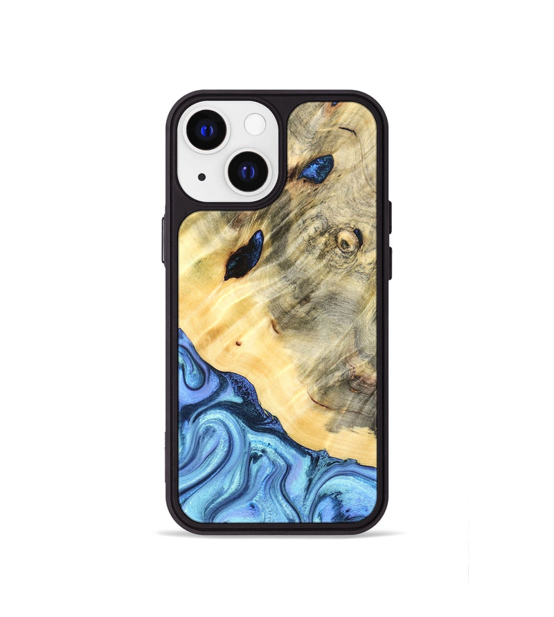 iPhone 13 mini Wood Phone Case - Melvina (Blue, 824212)