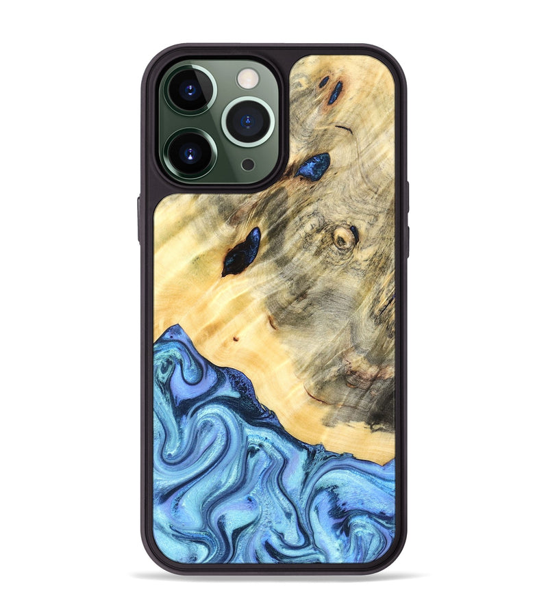 iPhone 13 Pro Max Wood Phone Case - Melvina (Blue, 824212)