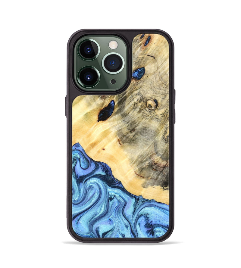 iPhone 13 Pro Wood Phone Case - Melvina (Blue, 824212)