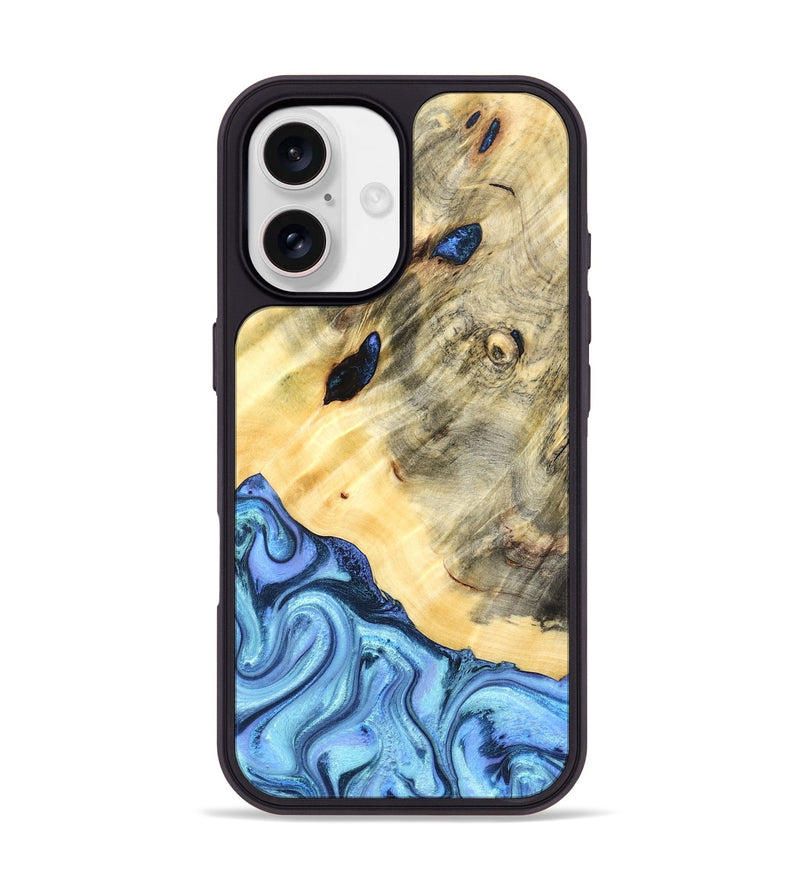 iPhone 17 Wood Phone Case - Melvina (Blue, 824212)