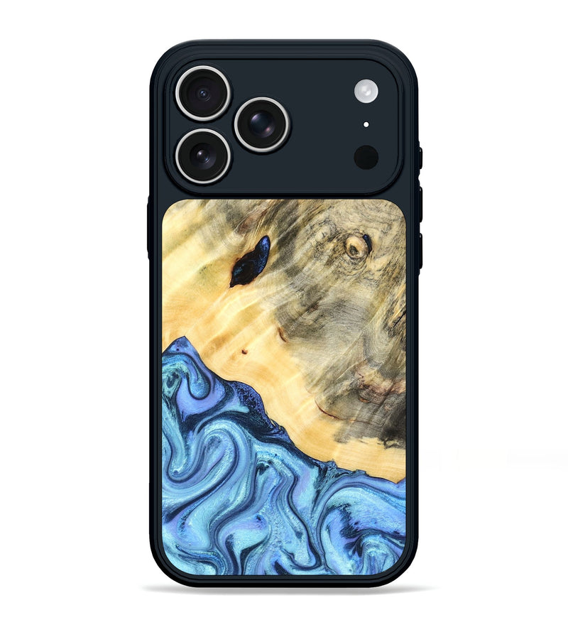 iPhone 17 Pro Max Wood Phone Case - Melvina (Blue, 824212)