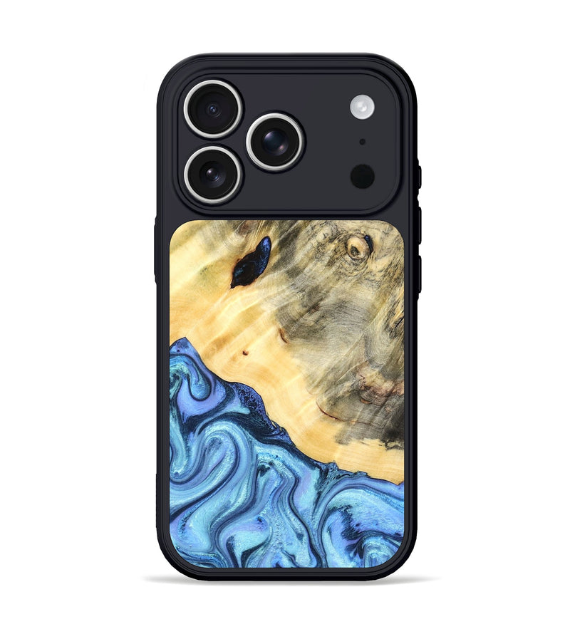 iPhone 17 Pro Wood Phone Case - Melvina (Blue, 824212)