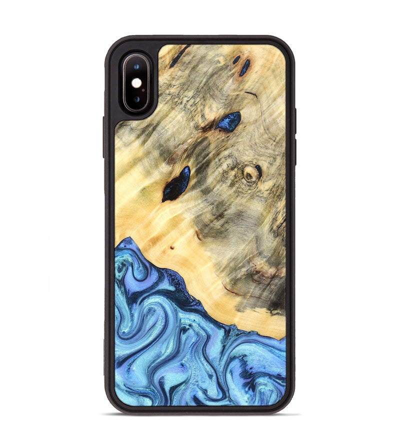 iPhone Xs Max Wood Phone Case - Melvina (Blue, 824212)