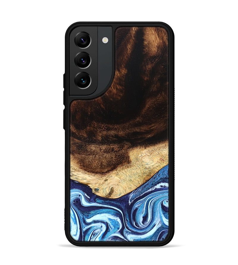 Galaxy S22 Plus Wood Phone Case - Christ (Blue, 824214)