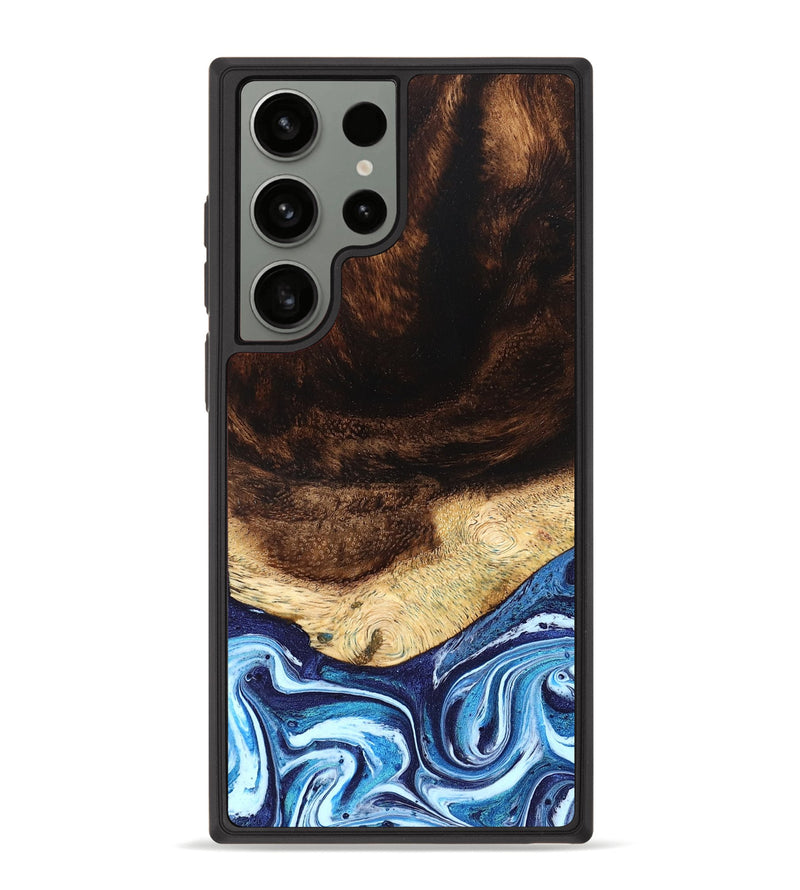 Galaxy S23 Ultra Wood Phone Case - Christ (Blue, 824214)