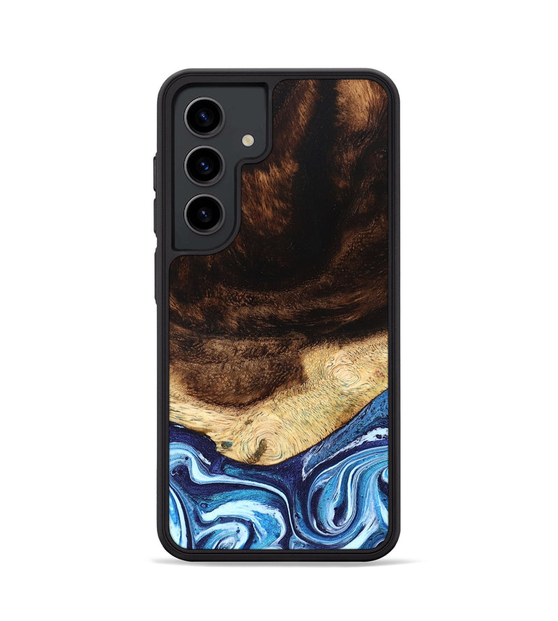 Galaxy S24 Wood Phone Case - Christ (Blue, 824214)