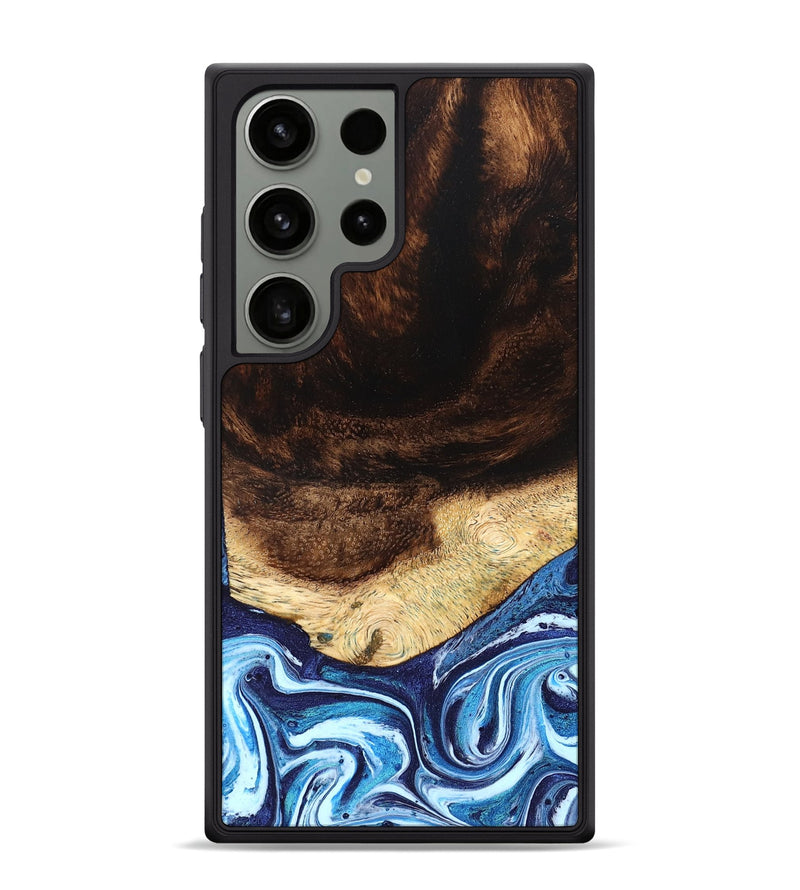 Galaxy S24 Ultra Wood Phone Case - Christ (Blue, 824214)