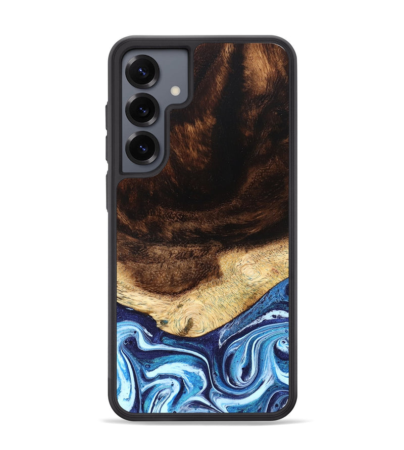 Galaxy S25 Plus Wood Phone Case - Christ (Blue, 824214)