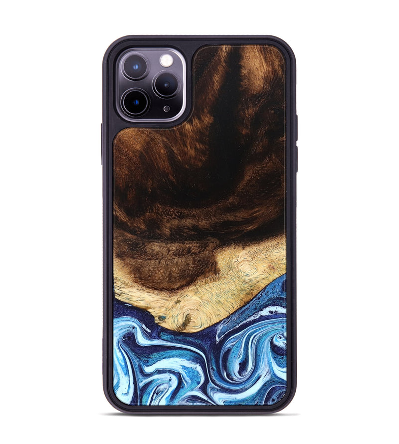 iPhone 11 Pro Max Wood Phone Case - Christ (Blue, 824214)