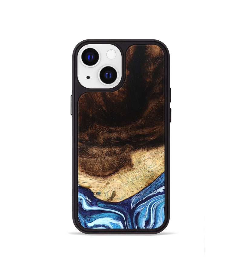 iPhone 13 mini Wood Phone Case - Christ (Blue, 824214)