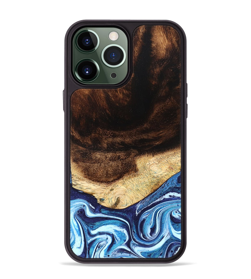 iPhone 13 Pro Max Wood Phone Case - Christ (Blue, 824214)