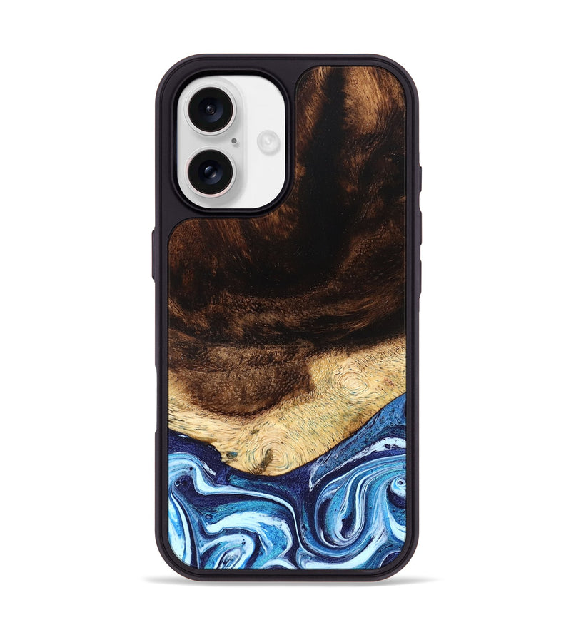 iPhone 17 Wood Phone Case - Christ (Blue, 824214)