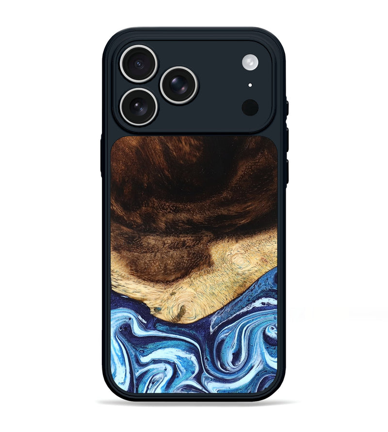 iPhone 17 Pro Max Wood Phone Case - Christ (Blue, 824214)