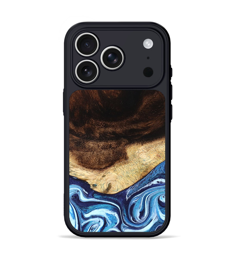iPhone 17 Pro Wood Phone Case - Christ (Blue, 824214)
