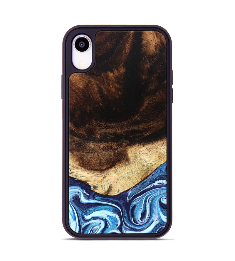 iPhone Xr Wood Phone Case - Christ (Blue, 824214)