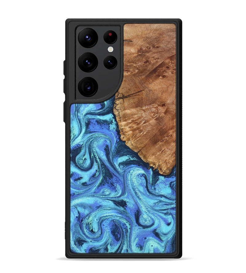 Galaxy S22 Ultra Wood Phone Case - Naya (Blue, 824216)