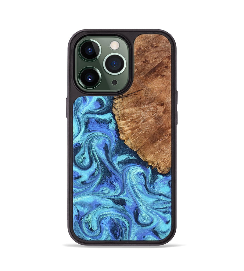 iPhone 13 Pro Wood Phone Case - Naya (Blue, 824216)
