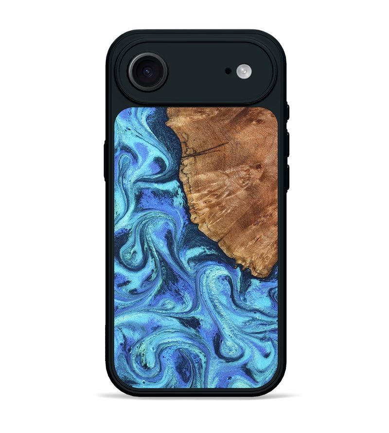 iPhone 17 Air Wood Phone Case - Naya (Blue, 824216)