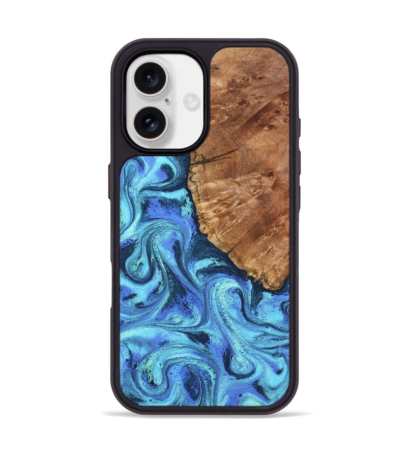 iPhone 17 Wood Phone Case - Naya (Blue, 824216)