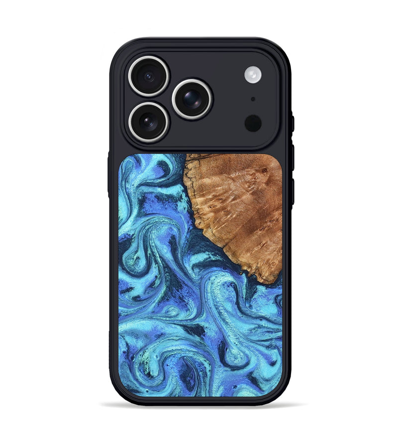 iPhone 17 Pro Wood Phone Case - Naya (Blue, 824216)