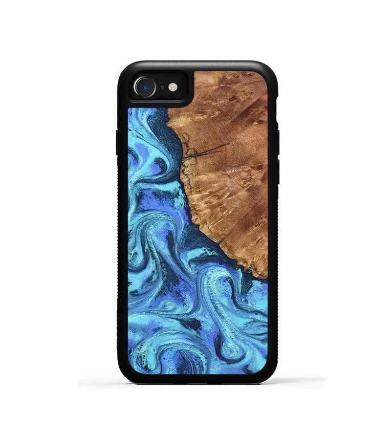 iPhone SE Wood Phone Case - Naya (Blue, 824216)